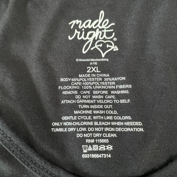 Halloween Spell On You Graphic Shirt 2XL Witch Cape Costume Top Goth Witchy - Picture 3 of 8